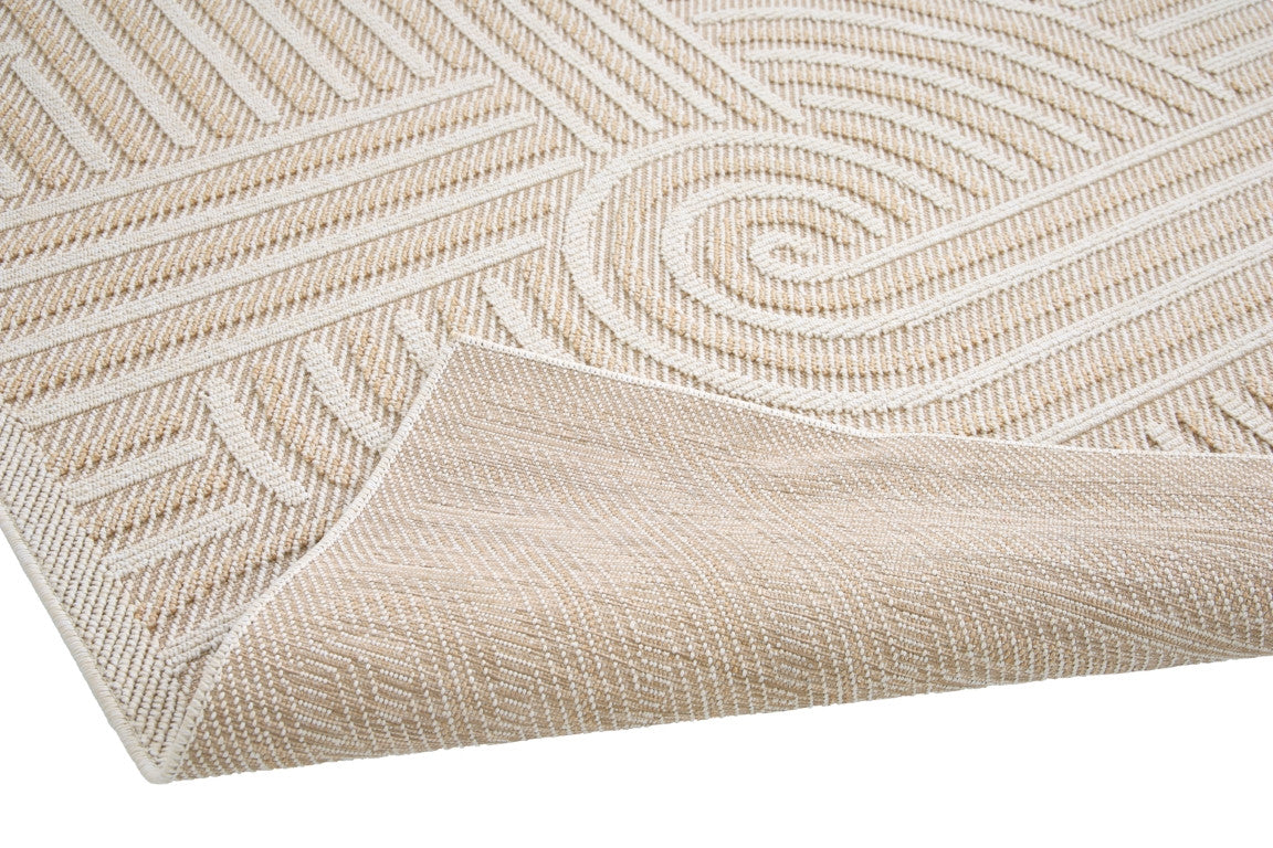 Assia Curves Outdoor Rug - 4' x 6' - Beige