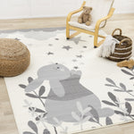 Kids Wishful Bunny Area Rug - Cream - 5' X 8'