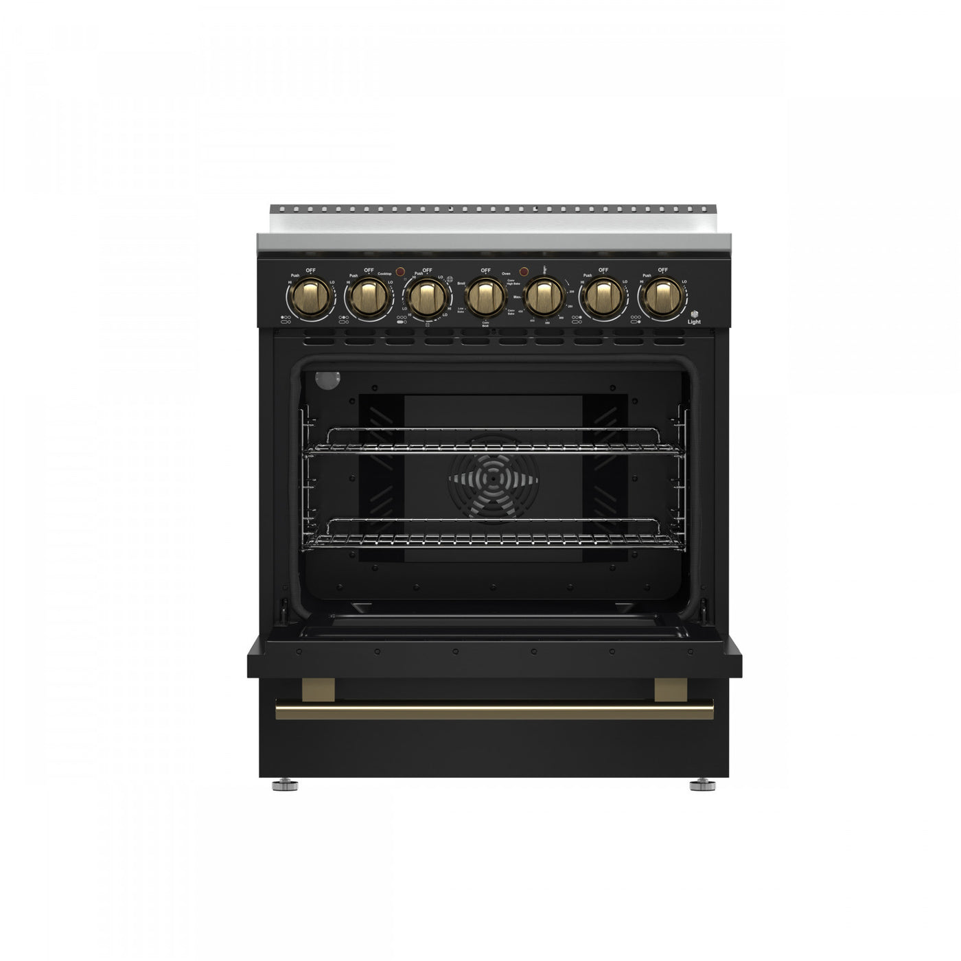 Forno Paolo Black Freestanding Electric Range With True Convection (4.38 Cu. Ft.) - FFSEL6011-30BLK