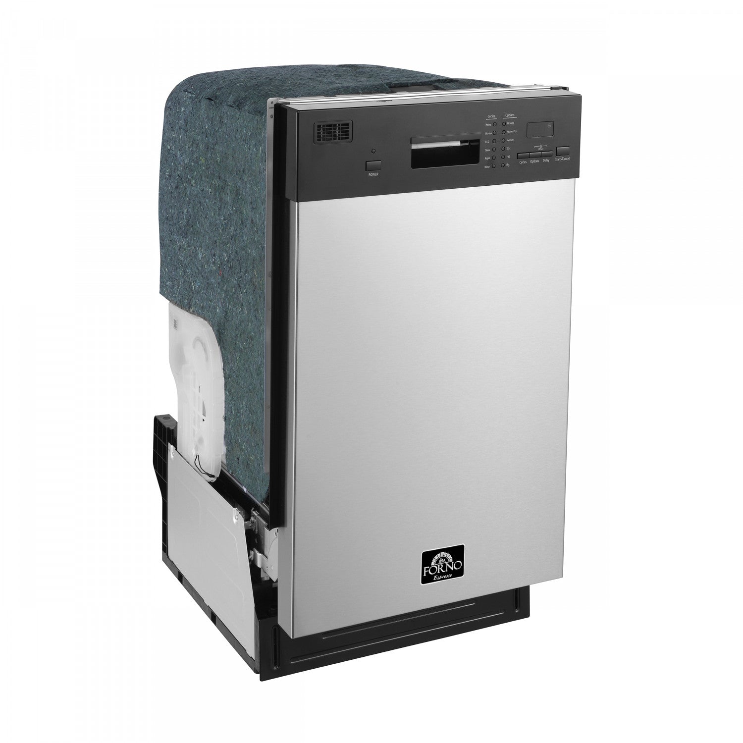 Forno Polo 18" Stainless Steel Built-in Front Control Dishwasher (52 dBa) - FDWBI8041-18S