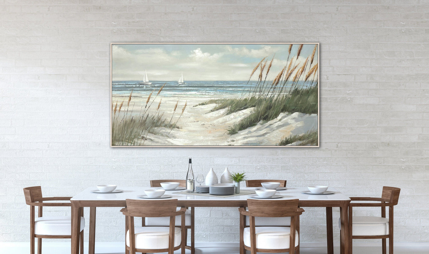 Coastal Ease Wall Art - Blue/White - 30 X 60