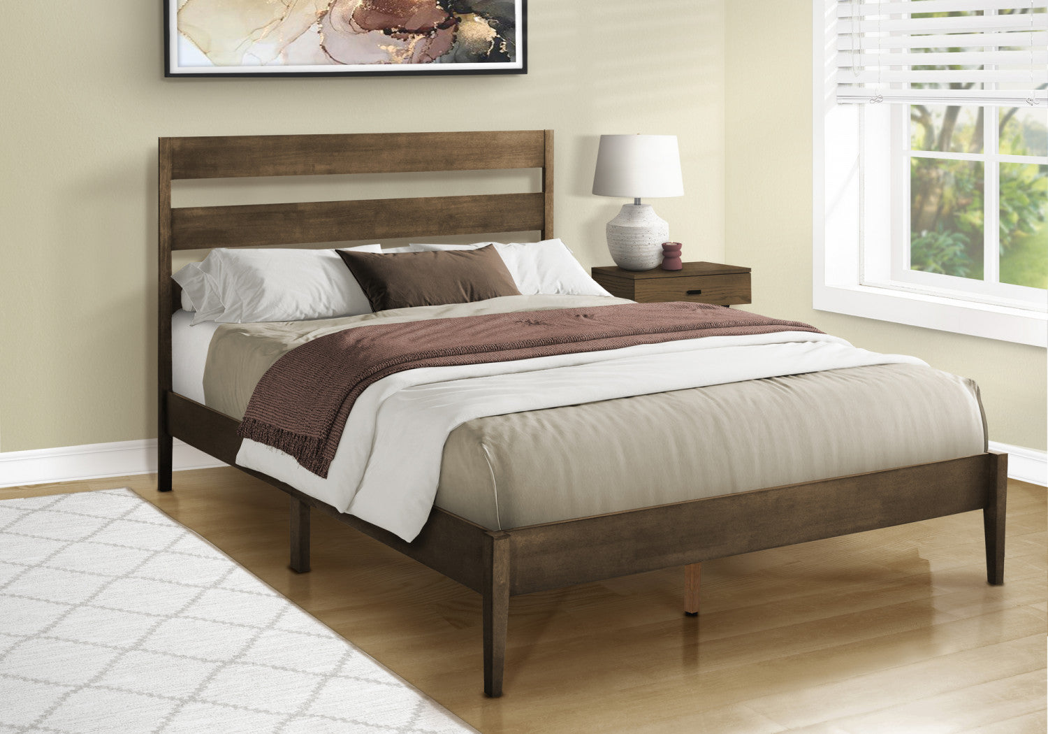 Florence Queen Bed - Walnut
