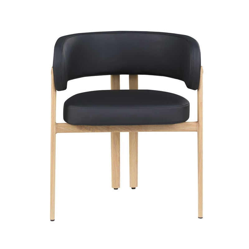 Rhett Dining Chair - Black/Oak - Set of Two | Leon's