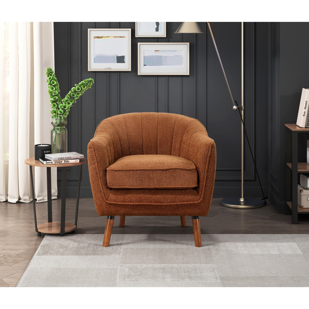 Calypso Accent Chair - Rust