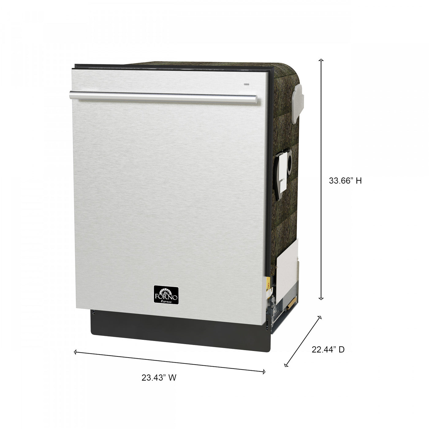 Forno Premium Stainless Steel Kitchen Package with Gas Range, Bottom Freezer Refrigerator and Dishwasher - FBDL-012-01CAUS