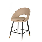 Mila Counter Stool - Beige/Black - Set of Two