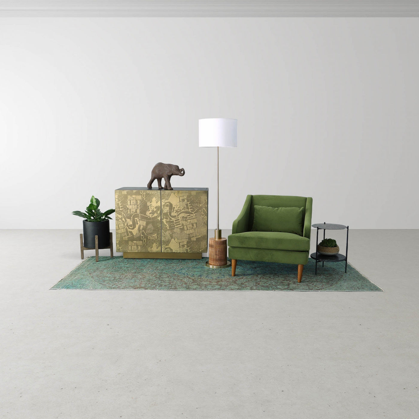 Silvane Contemporary Standing Lamp - Multi-Colour