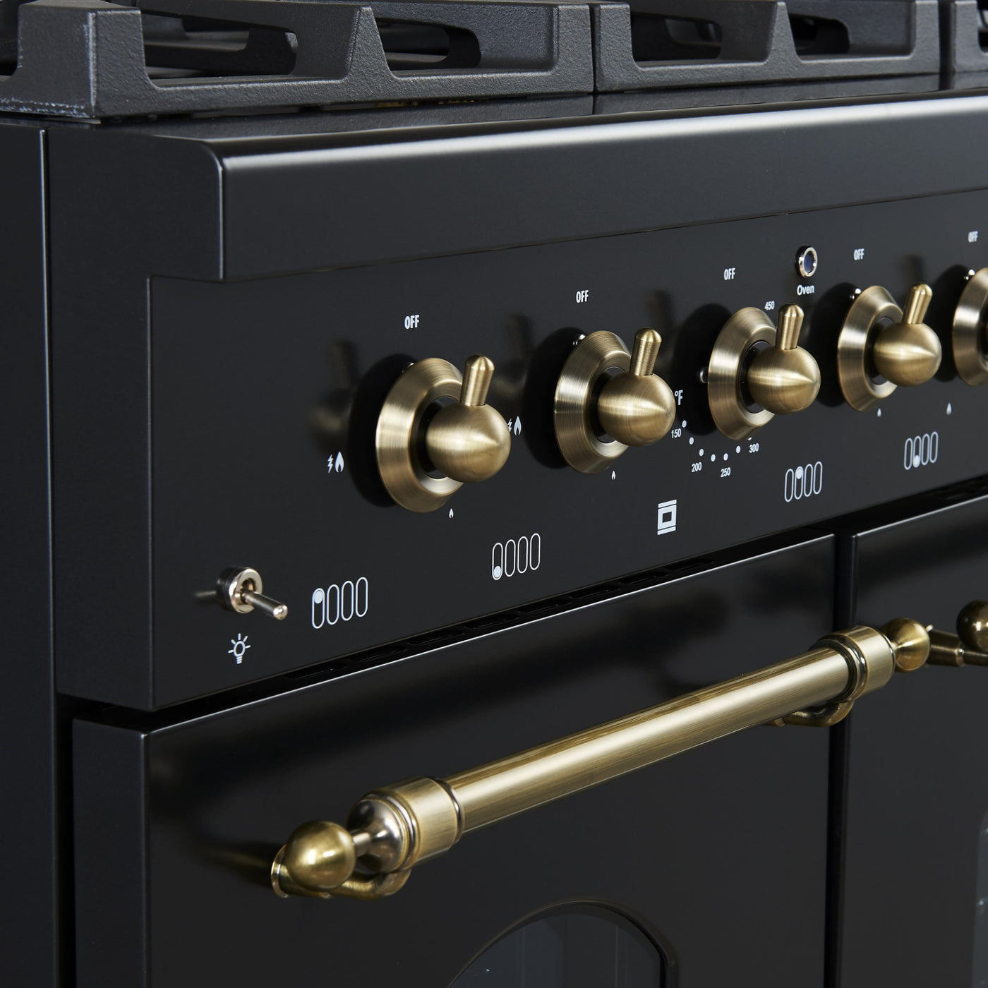 Forno Antico 48" Black Freestanding Double Oven Gas Range (5.5 Cu. Ft.) - FFSGS6219-48BLK