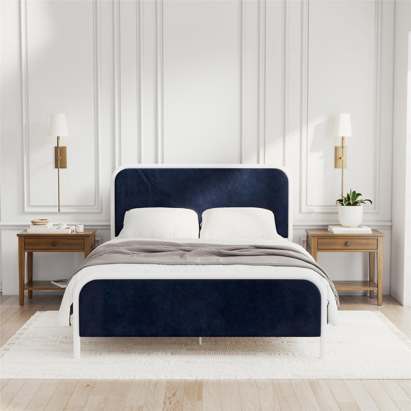 Novogratz Tallulah Upholstered Queen Platform Bed - Navy