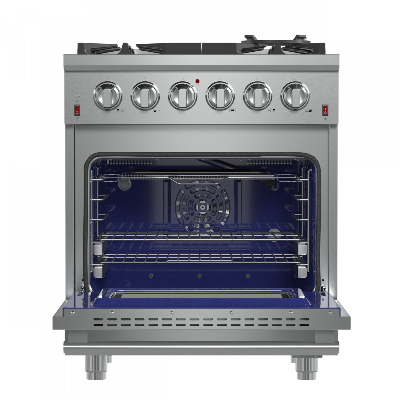 Forno Massimo 30" Stainless Steel Freestanding Gas Range With Air Fry (4.32 Cu. Ft.) - FFSGS6239-30