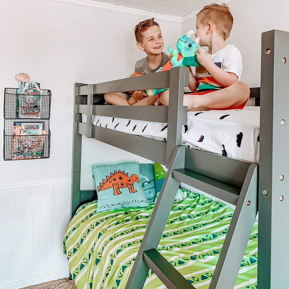 Ellis Twin Bunk Bed - Grey