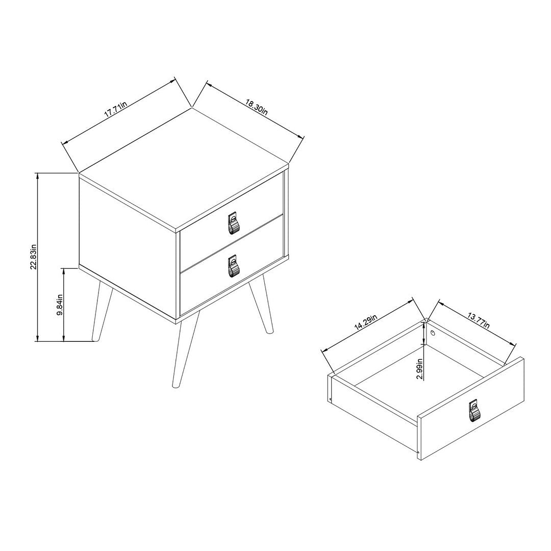 Torsted Nightstand - White/Blue