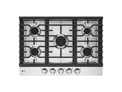 LG Stainless Steel 30” Gas Cooktop with 20K BTU 
and EasyClean® Cooktop - CBGJ3023S