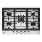 LG Stainless Steel 30” Smart Gas Cooktop with 22K BTU,
EasyClean® Cooktop, and ThinQ® - CBGJ3027S