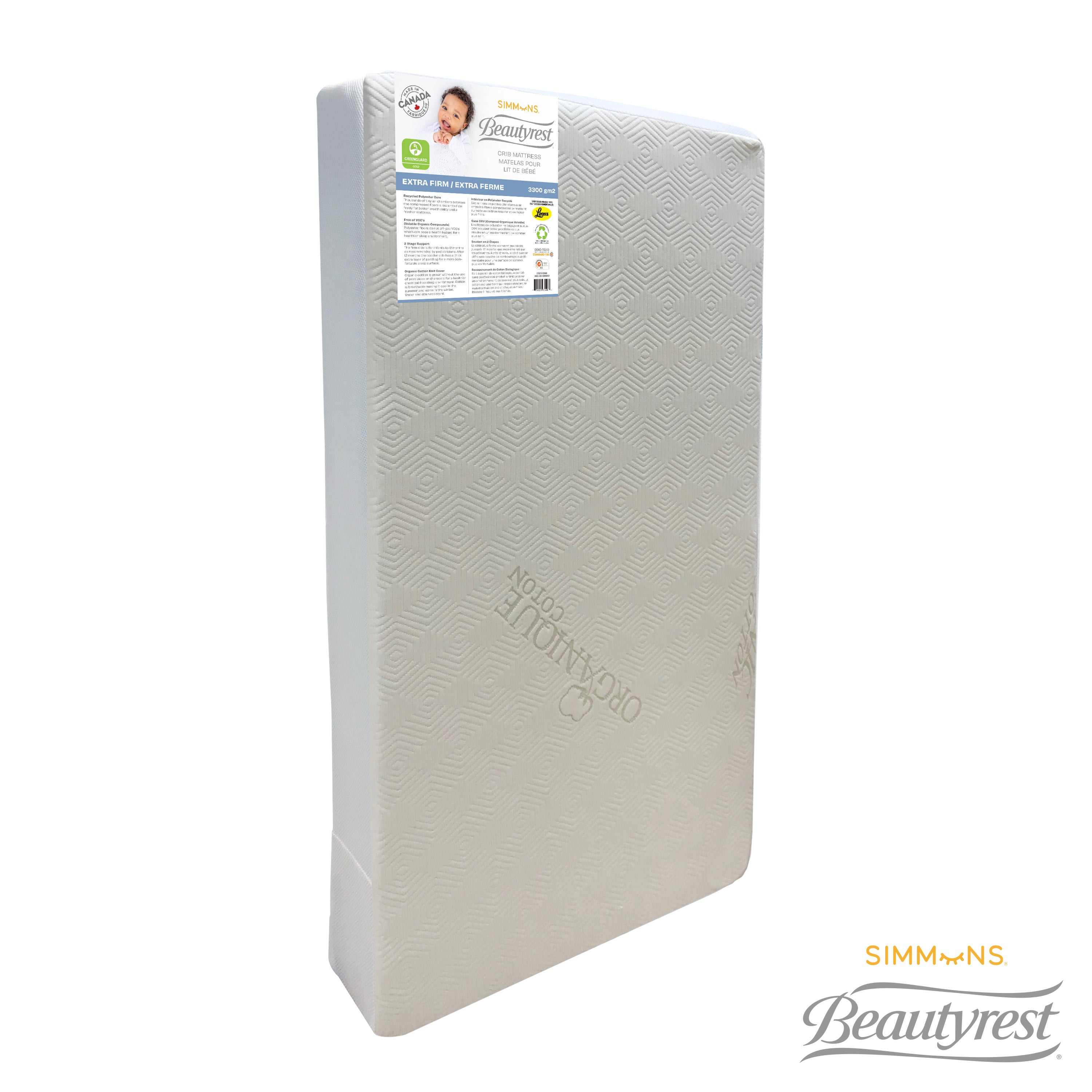Simmons Beautyrest Organic Extra Firm Crib Mattress