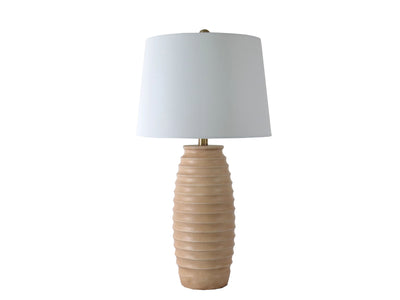 Feeling Connected Table Lamp - Light Brown & White