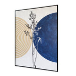 Feeling Connected Abstract Wall Art - Beige & Blue