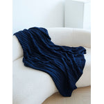 Feeling Connected 50"x 60"x Navy Knited Throw