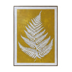 Free Spirit Fern Leaf Canvas Wall Art - White, Grey, Yellow