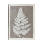 Free Spirit Fern Leaf Canvas Wall Art - White, Grey