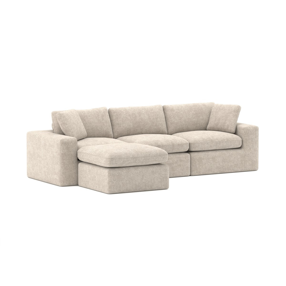 Jade All Foam Sectional - Beige