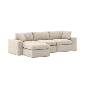 Jade All Foam Sectional - Beige