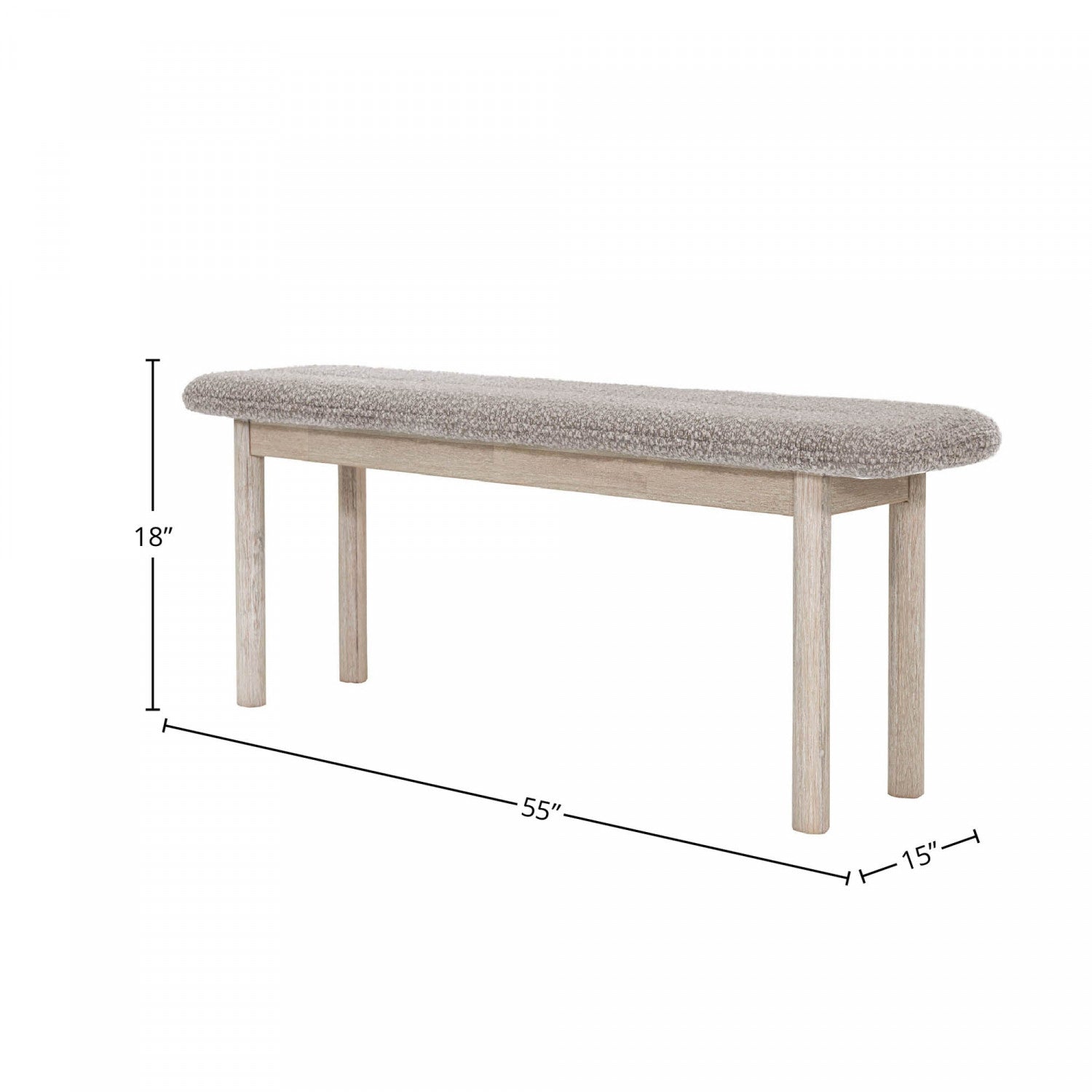 Humbach Bench - Oatmeal/White Washed Natural
