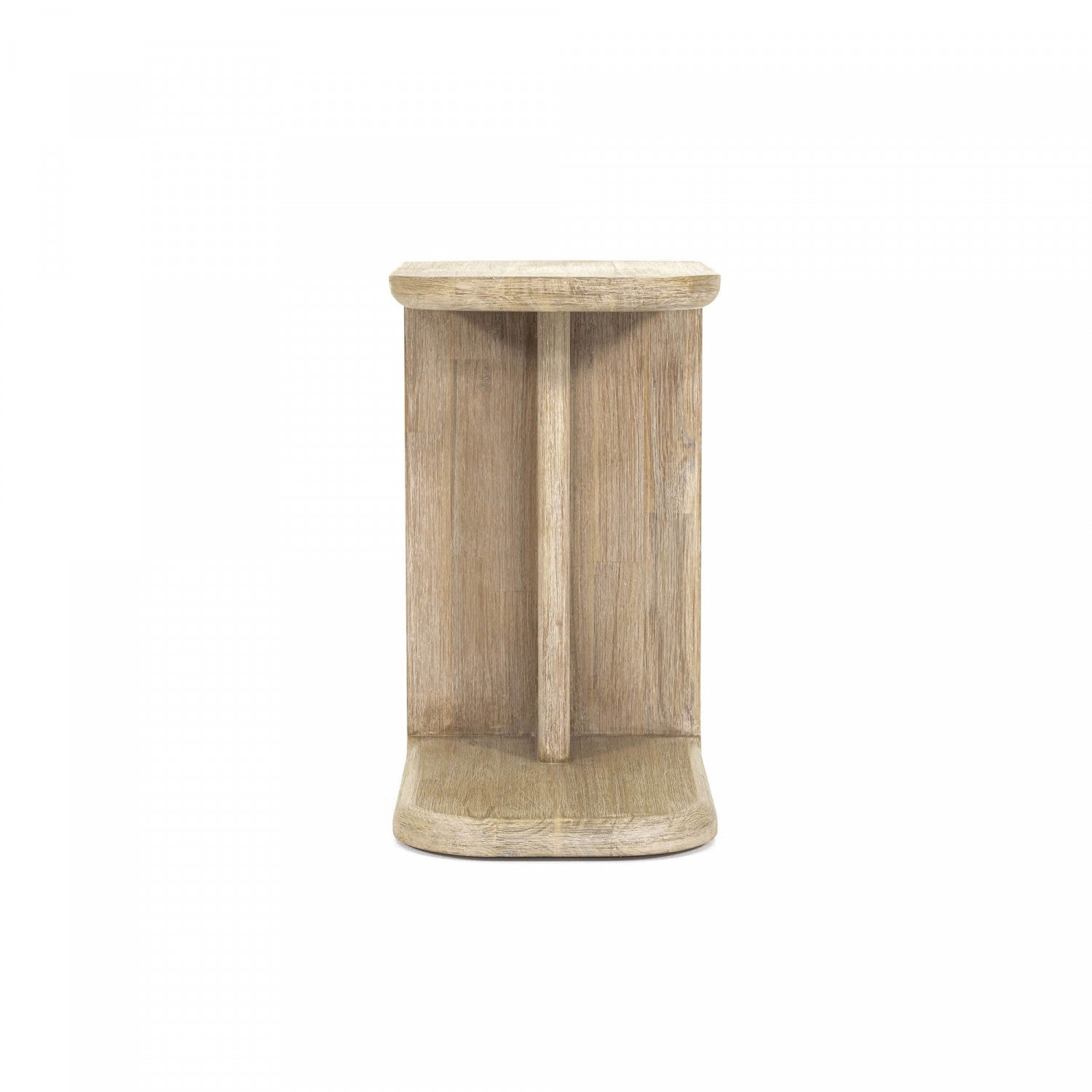 Lofva C-shaped Side Table - Light Brown/Beige