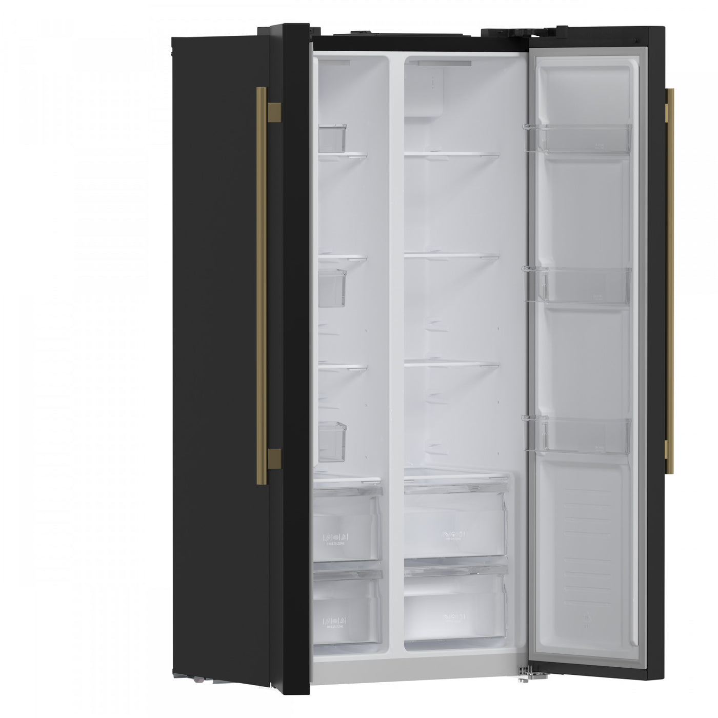 Forno Salerno 33" Black Freestanding Side-by-side Refrigerator (15.6 Cu. Ft.) - FFRBI1805-33BLK