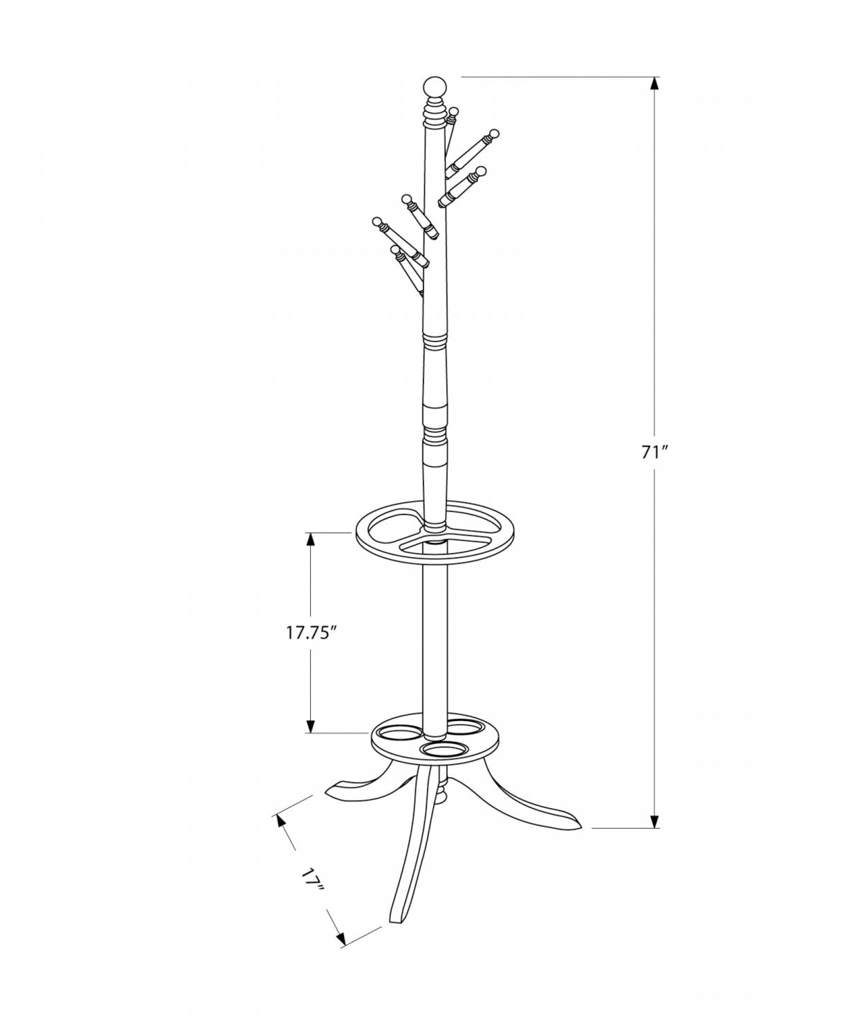 Sorell Coat Rack - Dark Brown