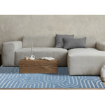 Functional Modern Links Area Rug - 5' X 8' - Blue/Cream