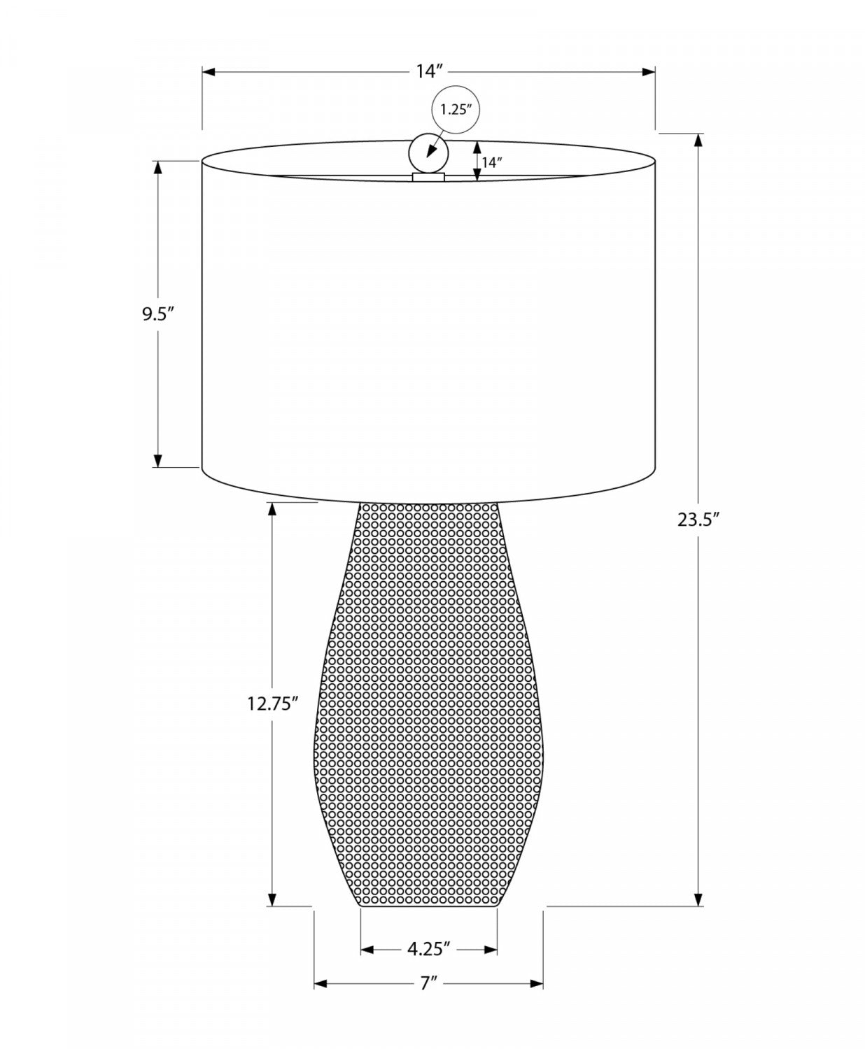 Savoy Table Lamp - Grey