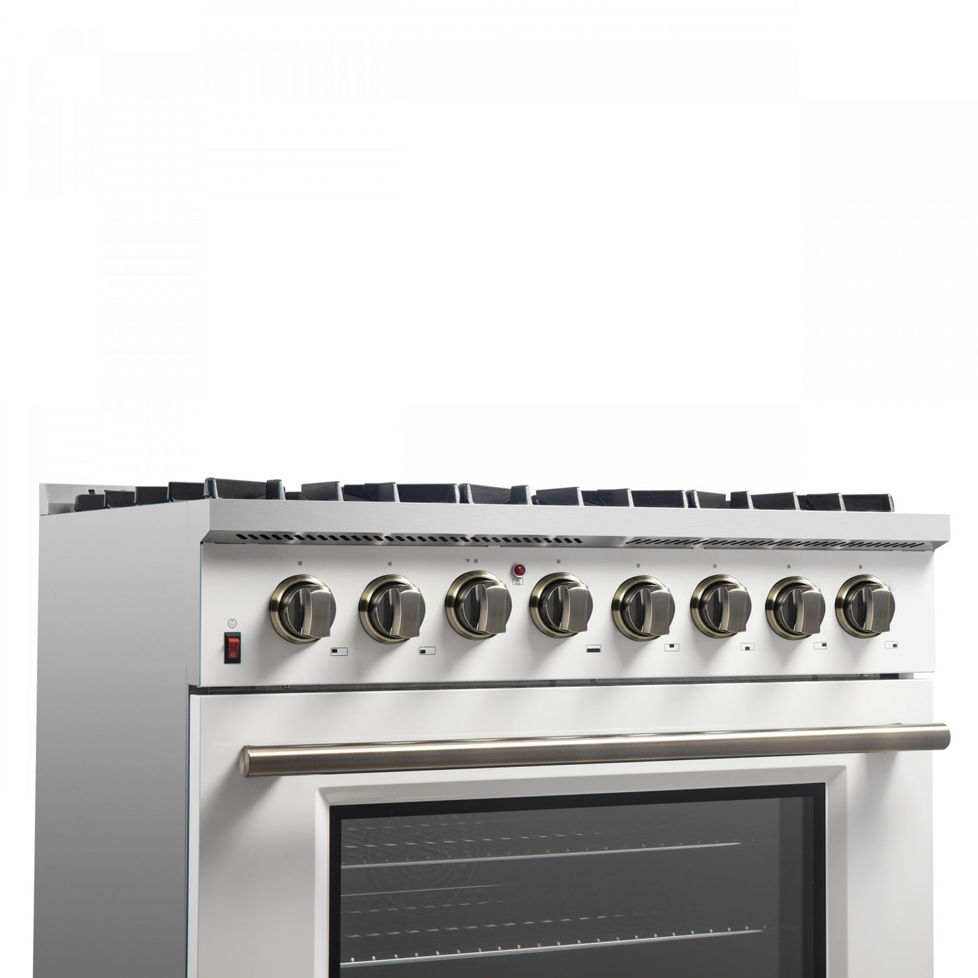 Forno Galiano 36" White Dual Fuel Range (5.36 Cu. Ft.) - FFSGS6156-36WHT
