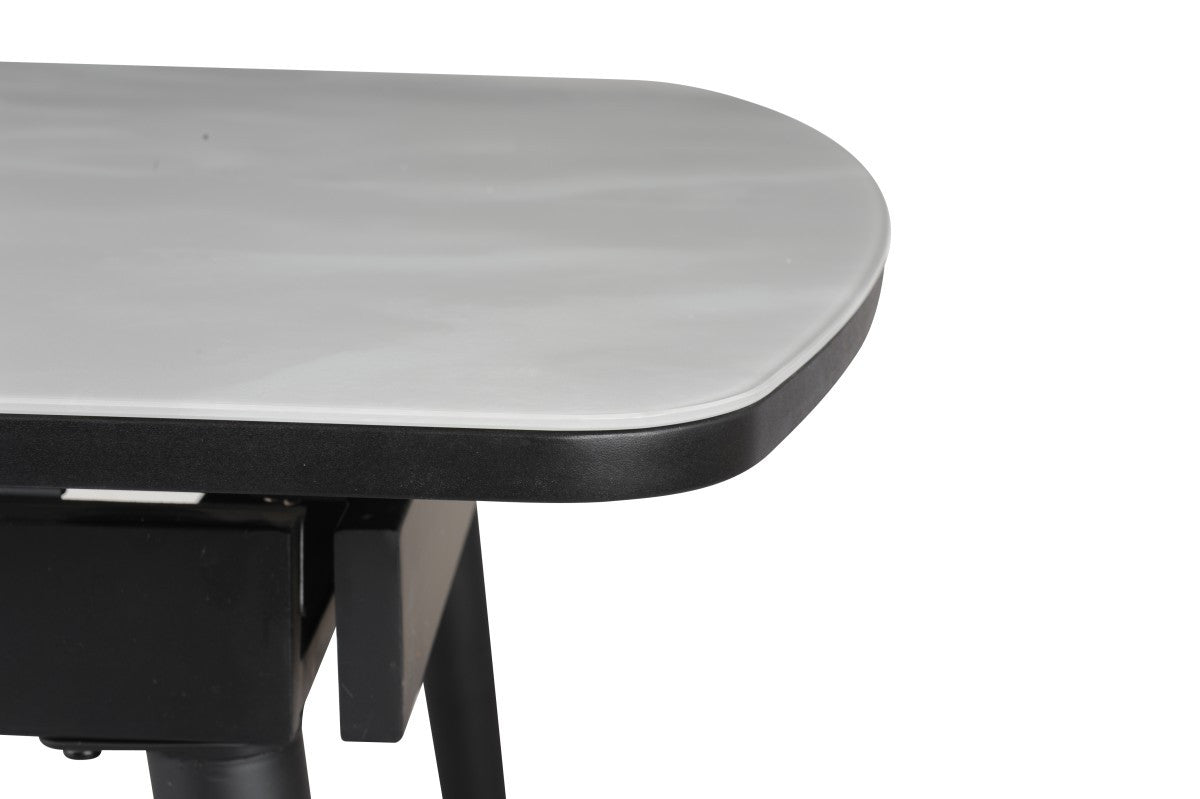 Erme Extendable Dining Table - Dark Grey
