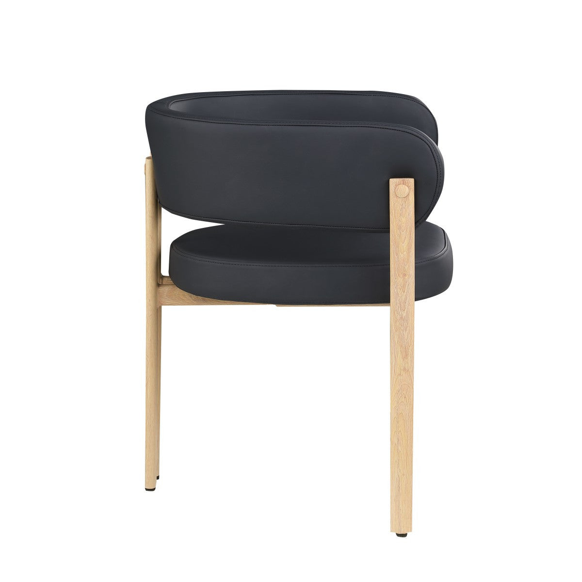 Rhett Dining Chair - Black/Oak - Set of Two