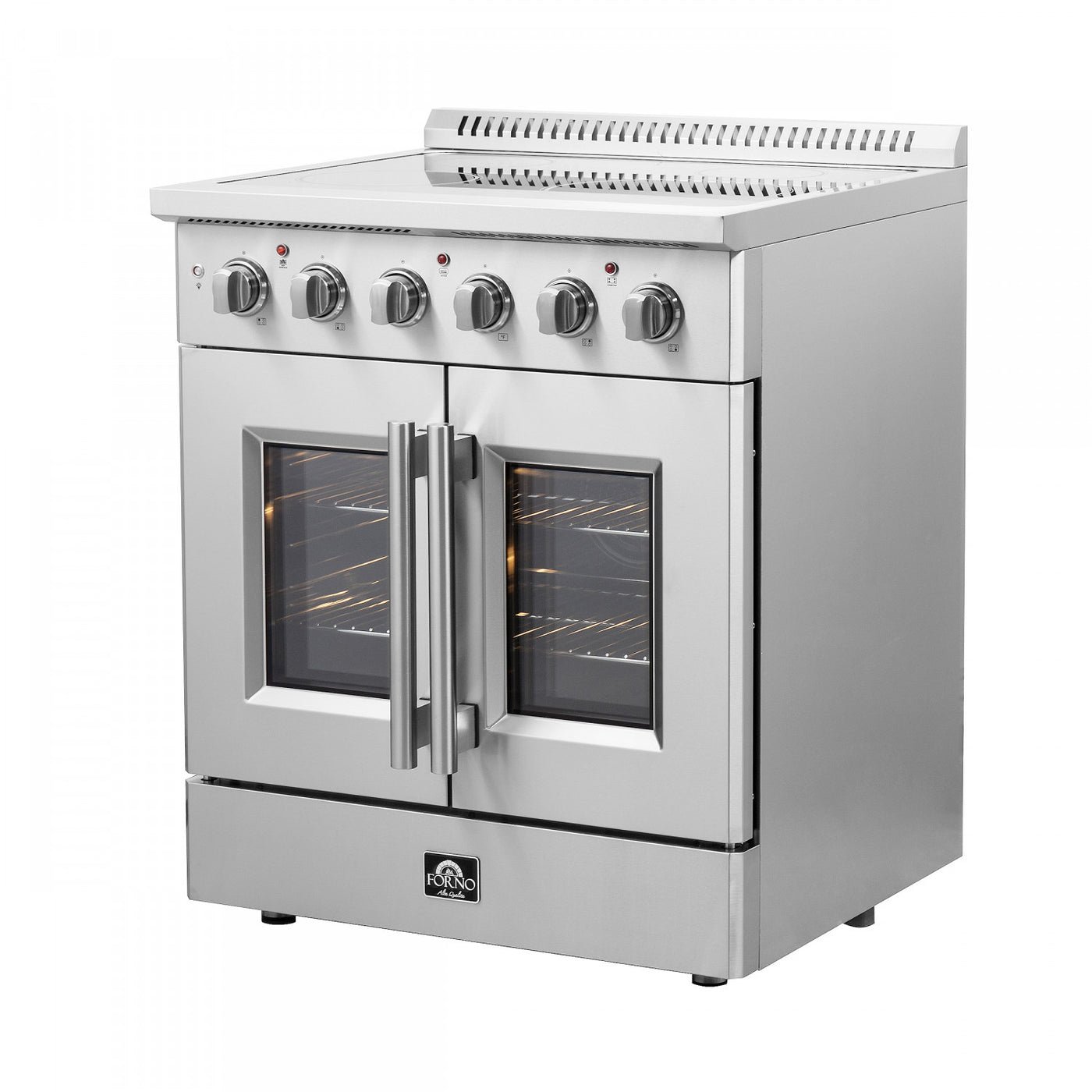 Forno Galiano 30" Stainless Steel French Door Electric Range With True Convection And Air Fry (4.32 Cu. Ft.) - FFSEL6917-30