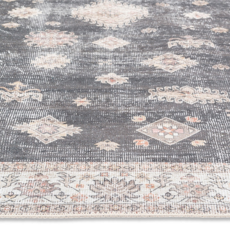 Aura Traditional Rug - 5' x 7' - Charcoal/Cream