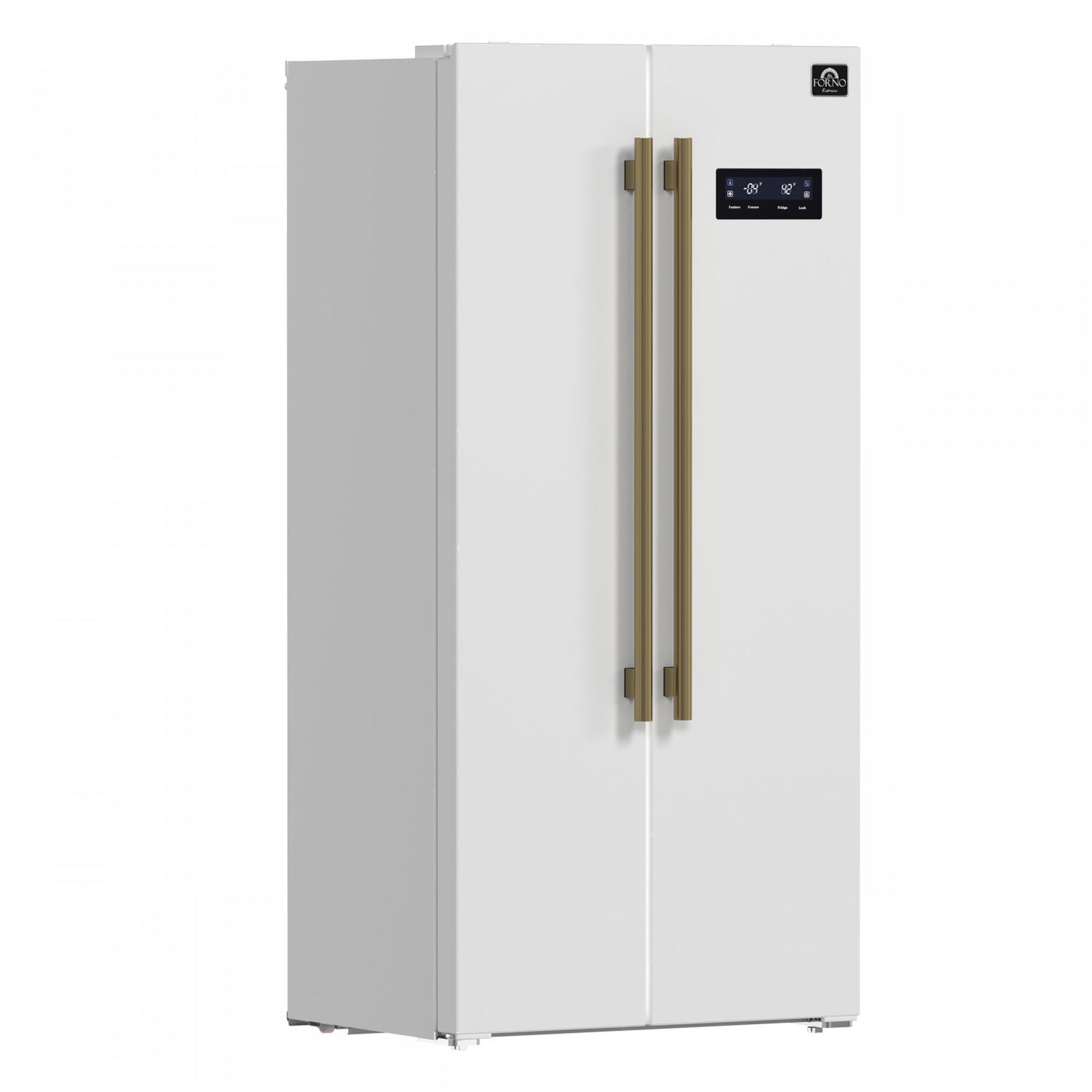 Forno Salerno 33" White Freestanding Side-by-Side Refrigerator (15.6 Cu. Ft.) - FFRBI1805-33WHT