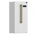Forno Salerno 33" White Freestanding Side-by-Side Refrigerator (15.6 Cu. Ft.) - FFRBI1805-33WHT