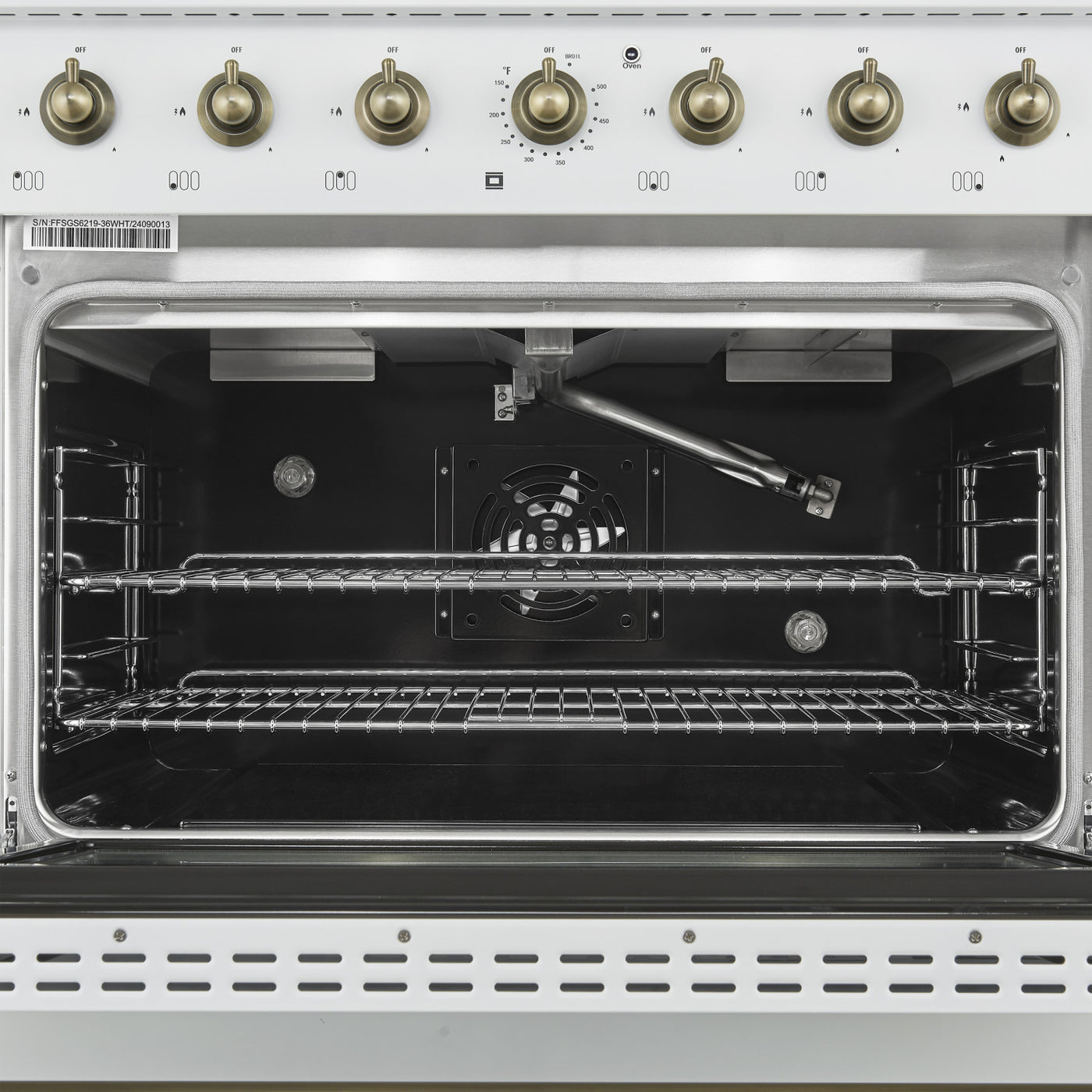 Forno Antico 36" White Freestanding Gas Range (4.5 Cu. Ft.) - FFSGS6219-36WHT