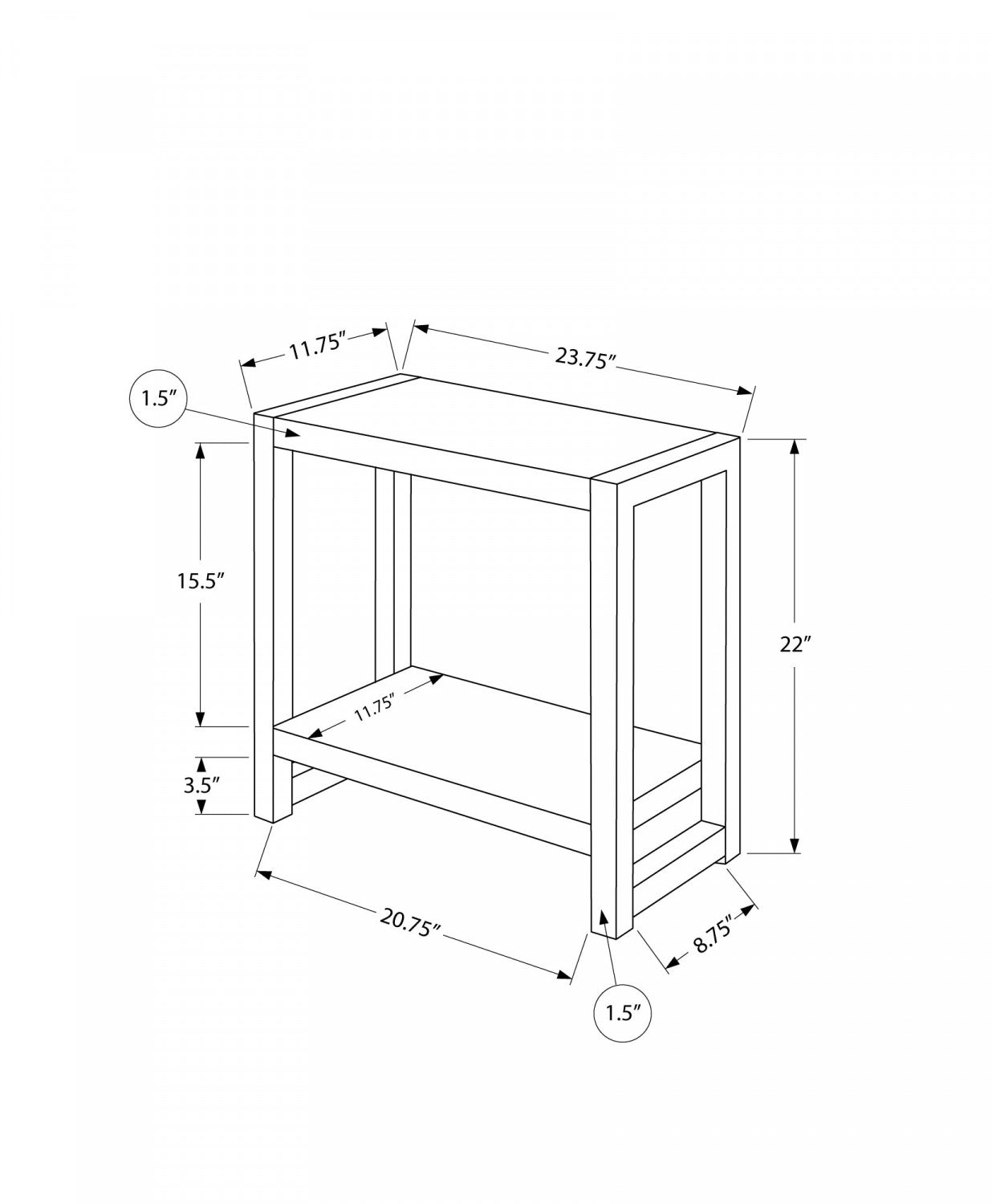 Teya Side Table - Black