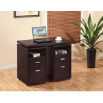 Kamala Expandable Office Desk - Dark Cherry