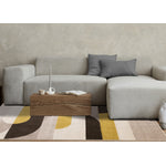 Maui Contemporary Geometric Area Rug - Cream Yellow - 5' X 8'