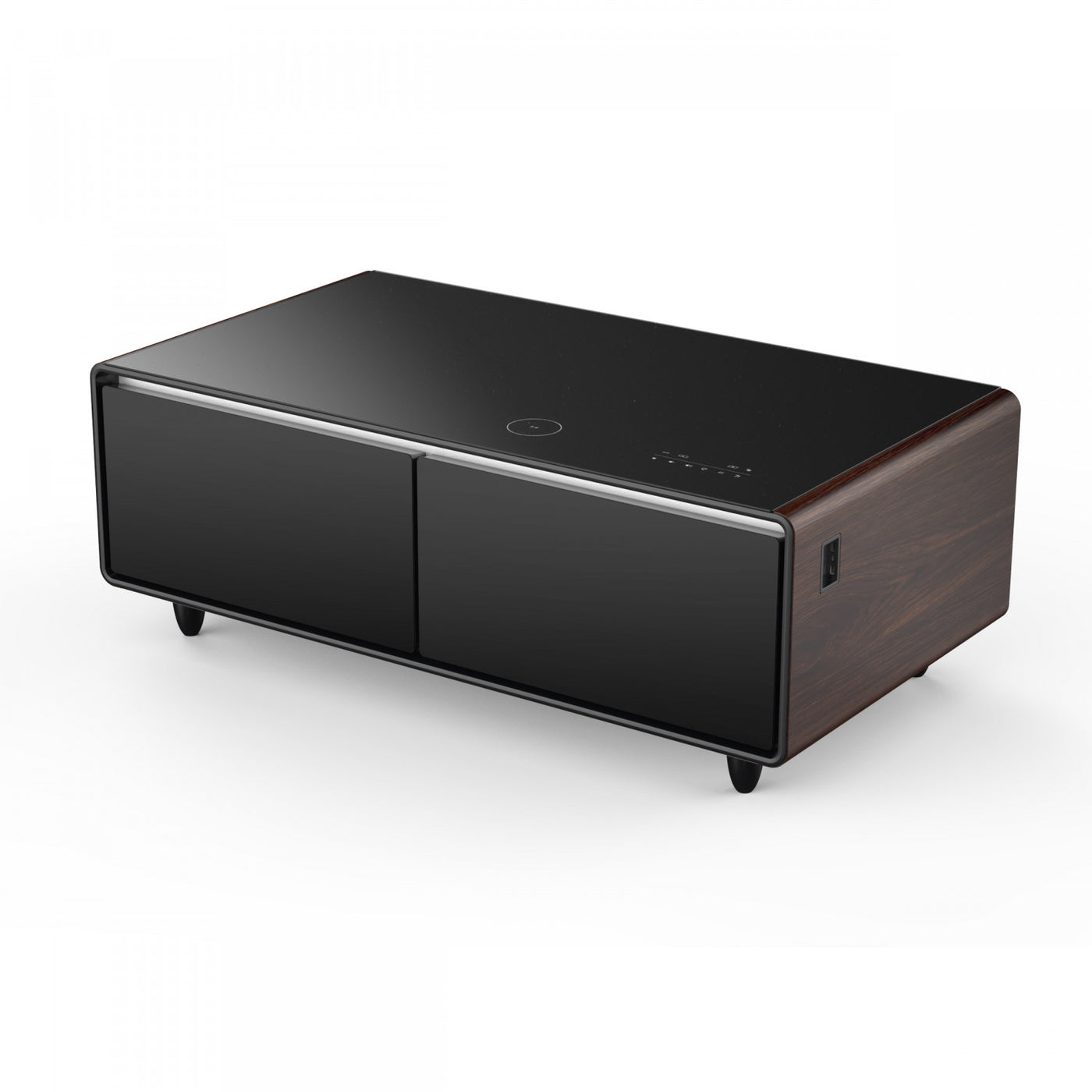 Forno Tavolo Smart Coffee Table With Dual Refrigerator Drawers - Wood - FCTFR7006-51WD