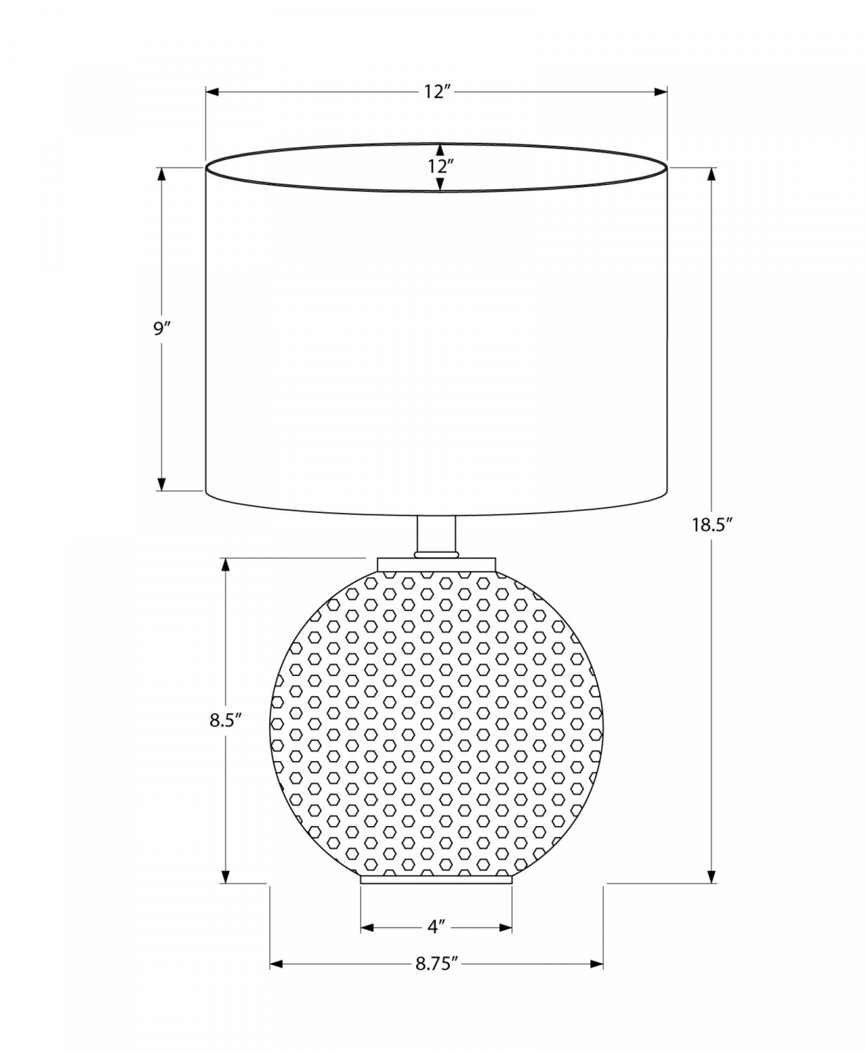 Madison Table Lamp - Grey