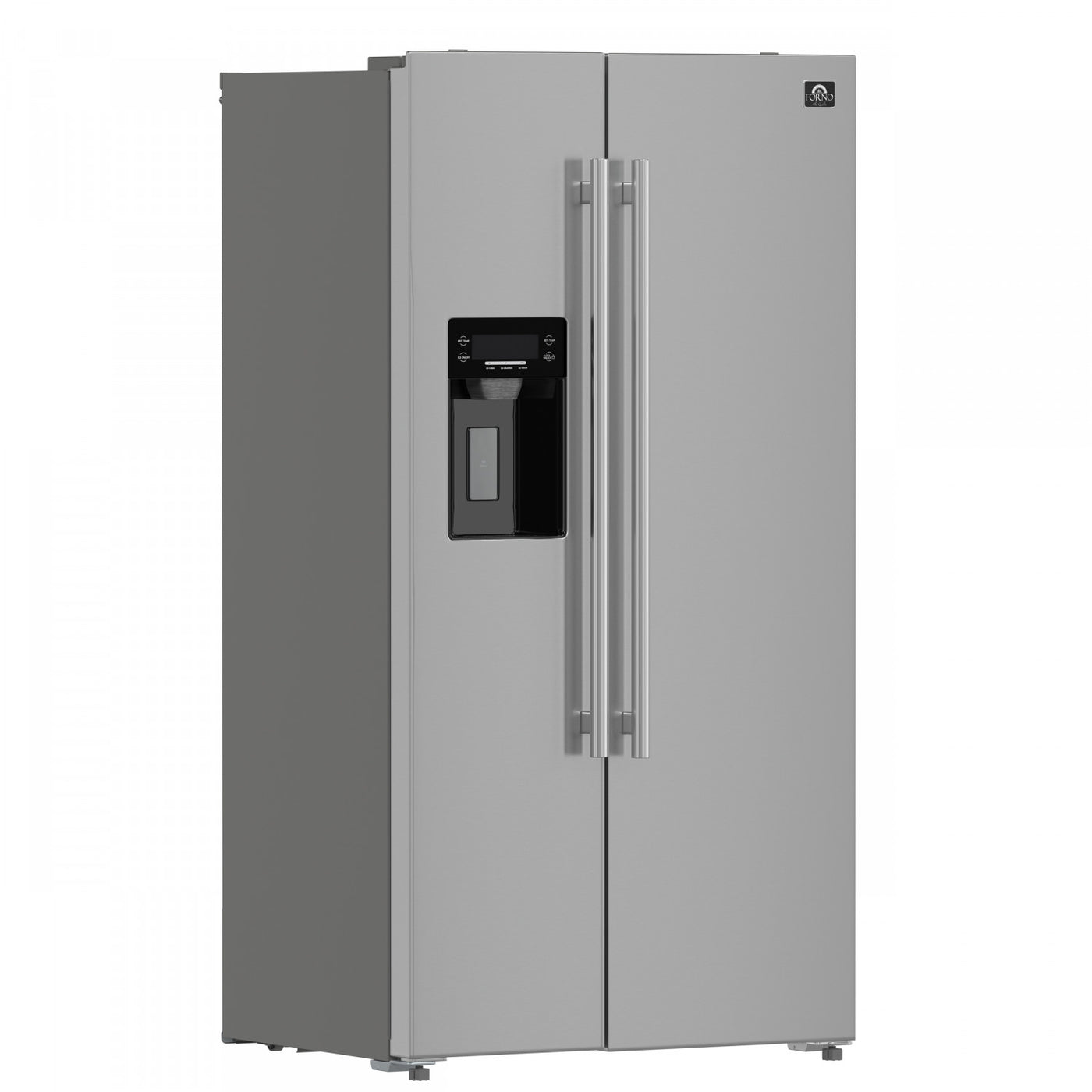 Forno Salerno 36" Stainless Steel Freestanding Side-by-Side Refrigerator With Ice & Water Dispenser (20 Cu. Ft.) - FFRBI1844-36SB