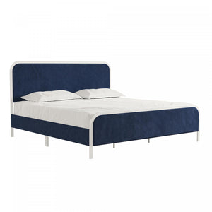 Novogratz Tallulah Upholstered King Platform Bed - Navy