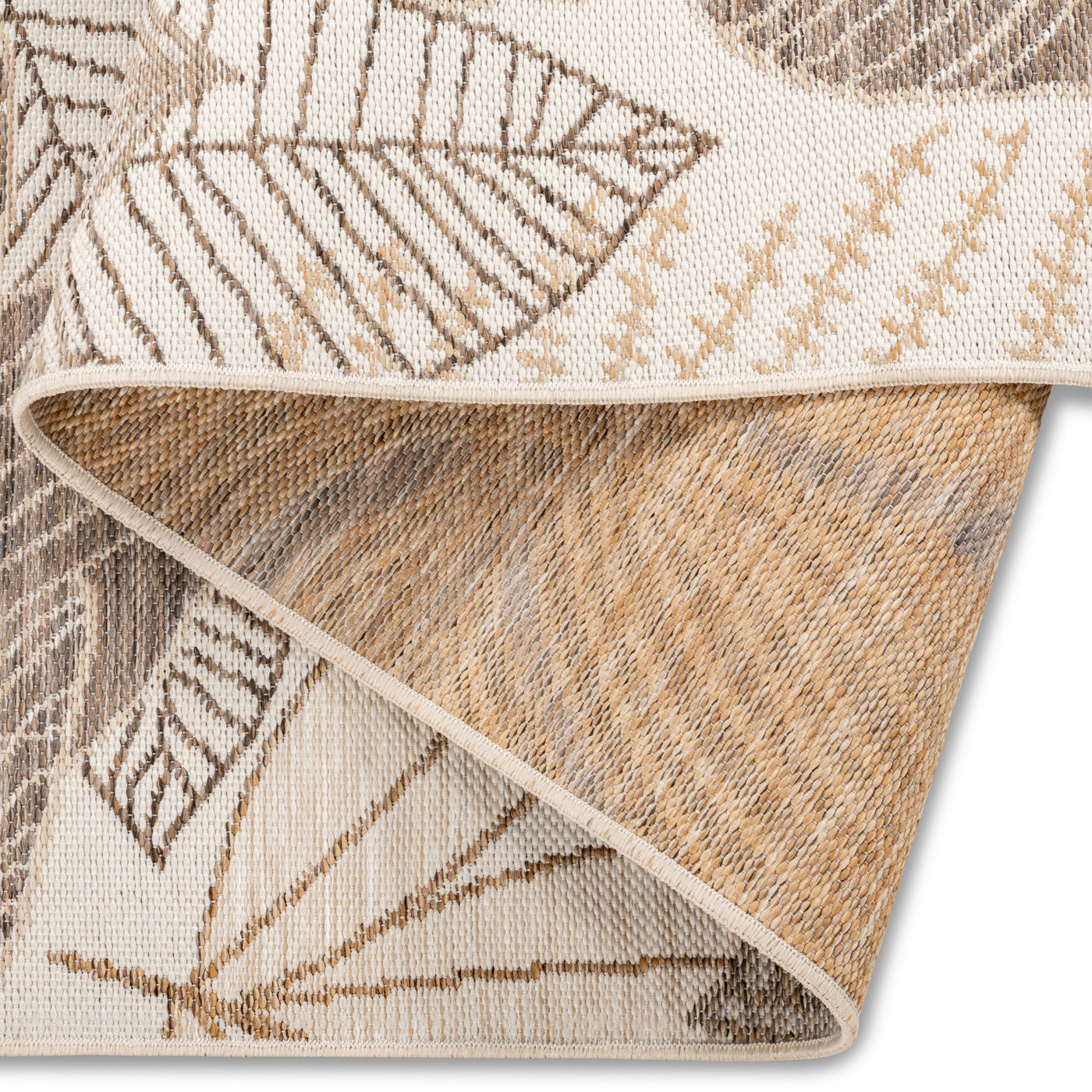 Marbella Floral Outdoor Rug - 6' x 9' - Brown
