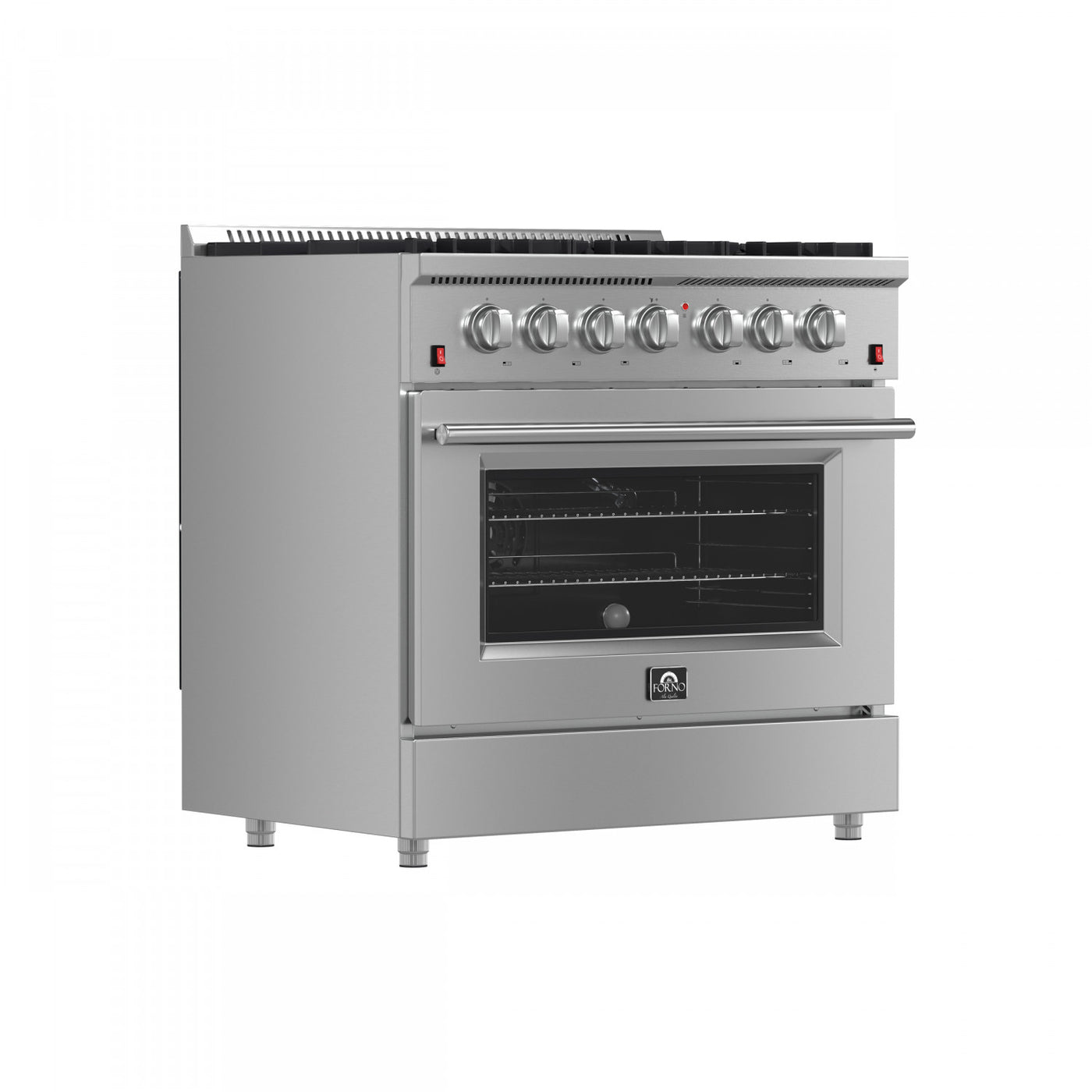 Forno Galiano 36" Stainless Steel Freestanding Gas Range (5.36 Cu. Ft.) - FFSGS6244-36