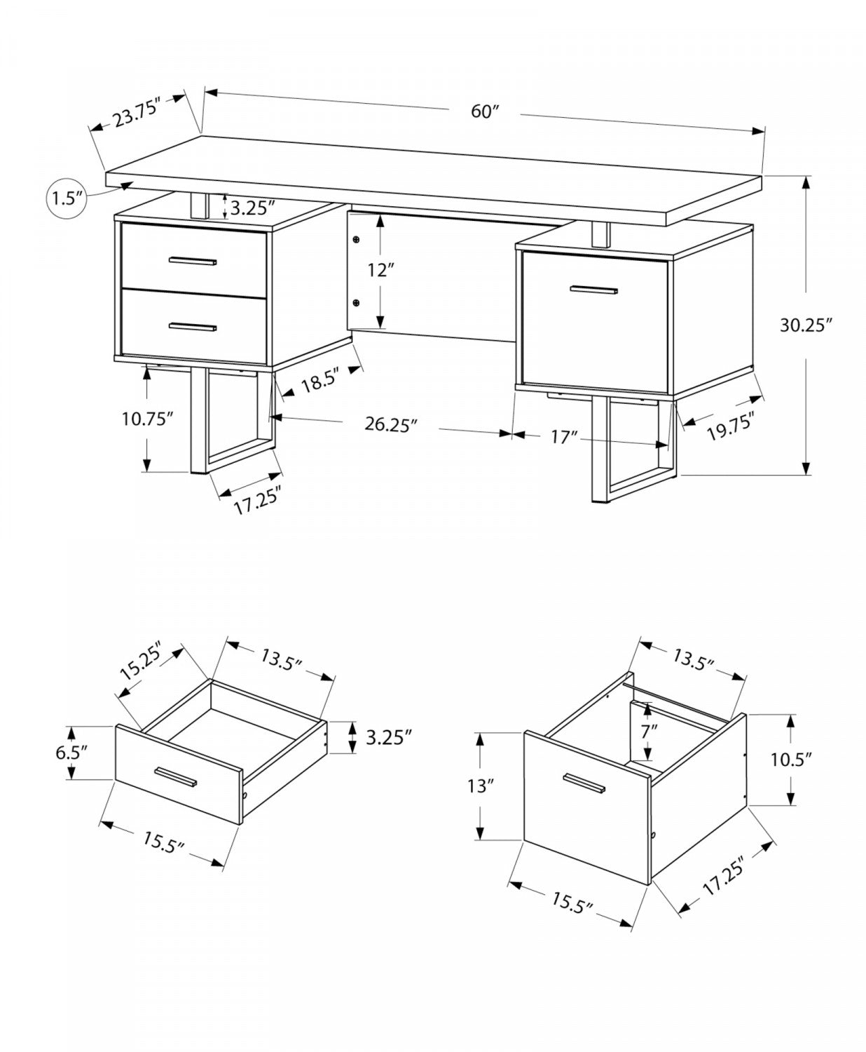 Loura Desk - White